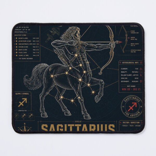 Item preview, Sagittarius Zodiac Blueprint Art | Astral Technical Illustration designed and sold by SunnyDesign82.