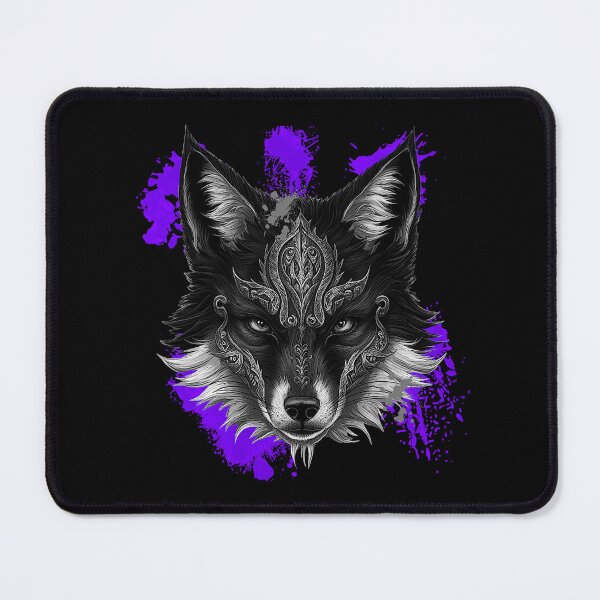 Item preview, Ornamented fox head, spotted pattern, tribal design designed and sold by Kirei-Lily.