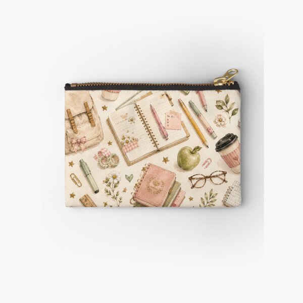 Item preview, Cozy Vintage School Supplies Aesthetic Pattern  designed and sold by NinaVibeStudio.