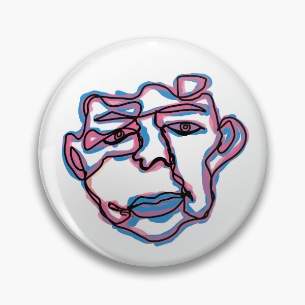 Item preview, Groovy Abstract Colorful Outline Face designed and sold by CamilasPrints.
