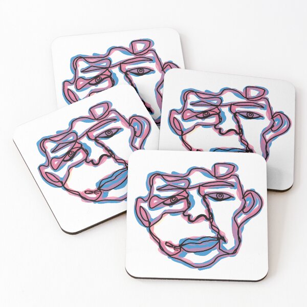 Item preview, Groovy Abstract Colorful Outline Face designed and sold by CamilasPrints.