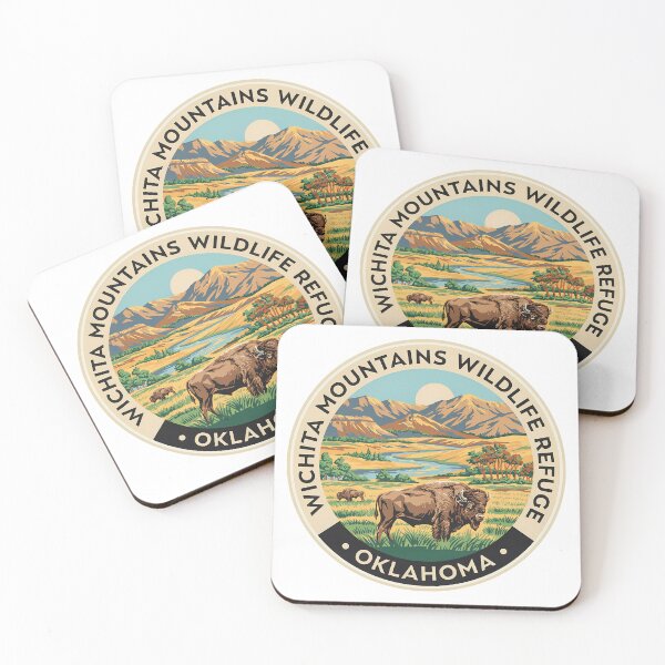 Item preview, Wichita Mountains Wildlife Refuge Oklahoma - Scenic Nature Travel Poster USA designed and sold by inkNext.