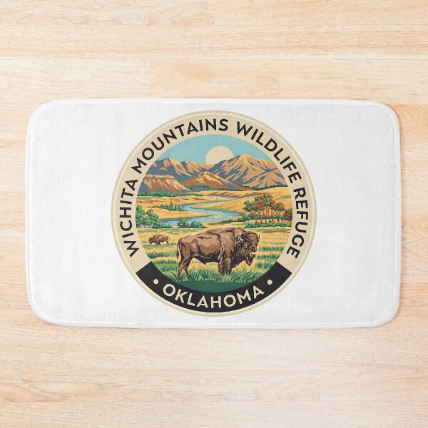 Item preview, Wichita Mountains Wildlife Refuge Oklahoma - Scenic Nature Travel Poster USA designed and sold by inkNext.