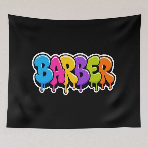 Item preview, Colorful Barber Graffiti Bubble Font Streetwear Art designed and sold by Barber MD Culture.