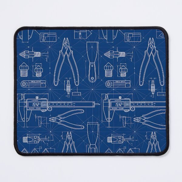 Item preview, Maker Tools Digital Calipers Flush Cutters Seamless Pattern designed and sold by ThirdShiftLab.