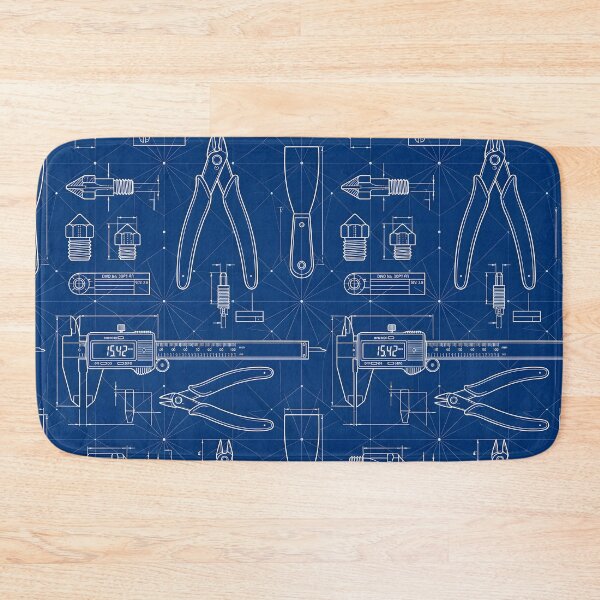Item preview, Maker Tools Digital Calipers Flush Cutters Seamless Pattern designed and sold by ThirdShiftLab.
