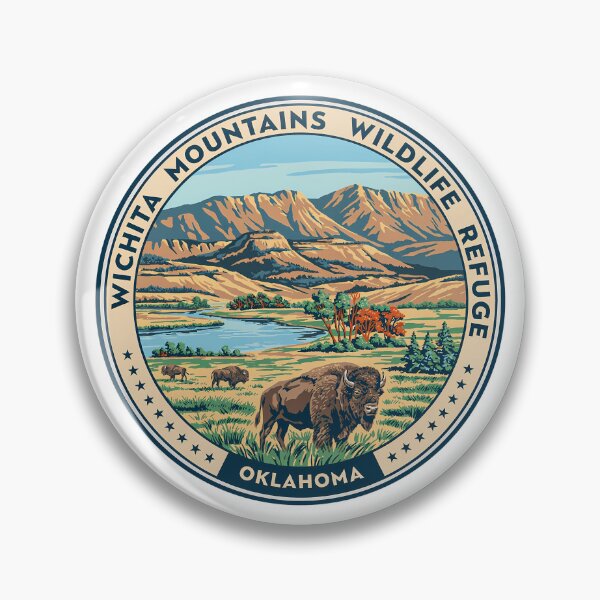 Item preview, Wichita Mountains Wildlife Refuge Oklahoma - Scenic Nature Travel Poster USA designed and sold by inkNext.