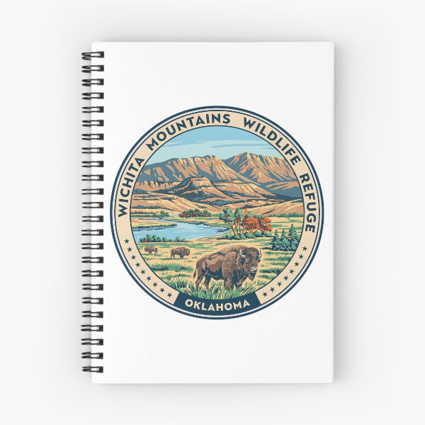 Item preview, Wichita Mountains Wildlife Refuge Oklahoma - Scenic Nature Travel Poster USA designed and sold by inkNext.