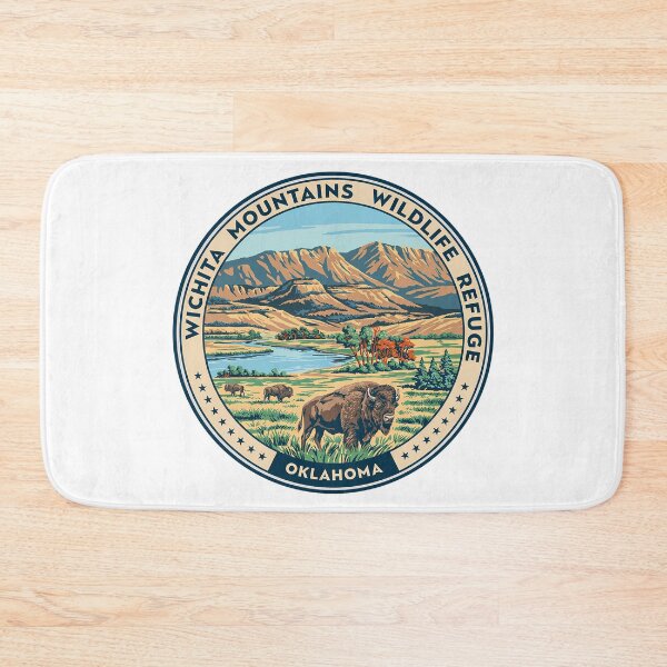 Item preview, Wichita Mountains Wildlife Refuge Oklahoma - Scenic Nature Travel Poster USA designed and sold by inkNext.