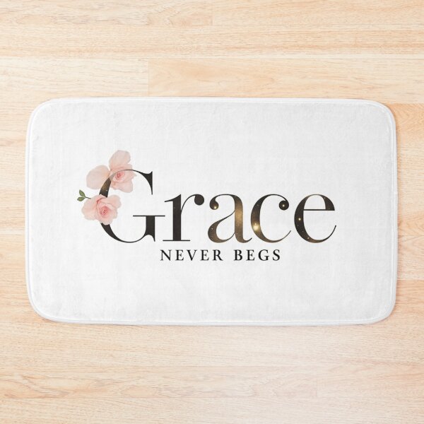 Item preview, Grace Never Begs. Minimal Luxury Floral Quote designed and sold by Aarvya Fashion Club ( A.F.C ).