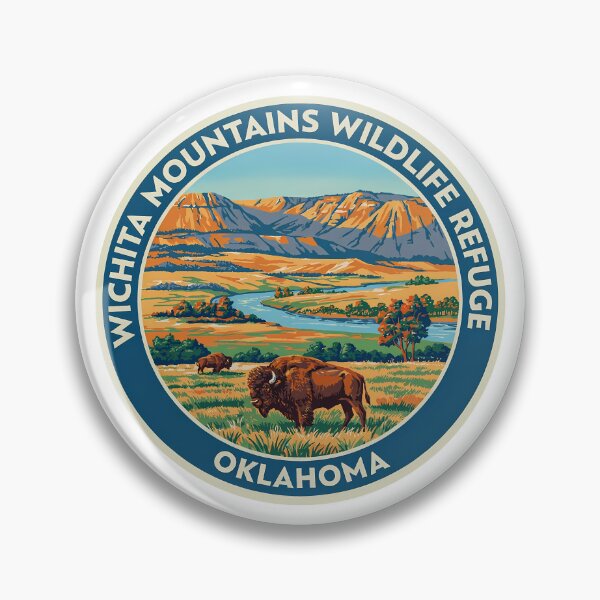 Item preview, Wichita Mountains Wildlife Refuge Oklahoma - Scenic Nature Travel Poster USA designed and sold by inkNext.