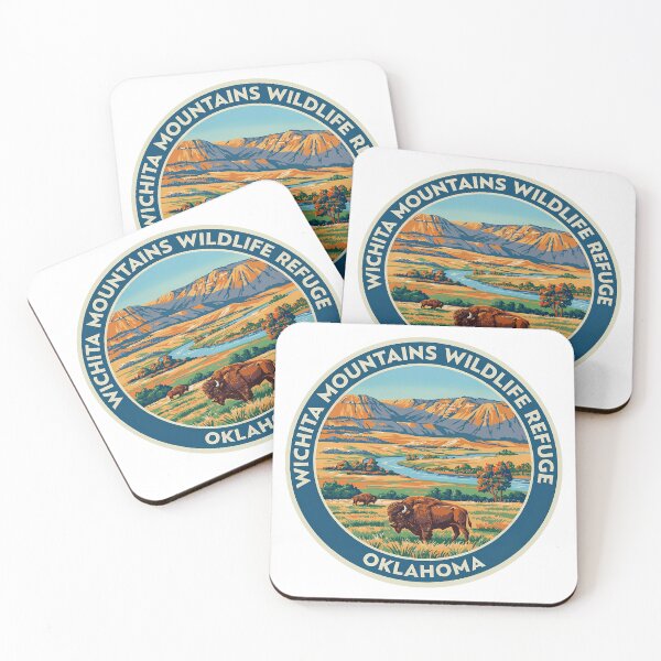 Item preview, Wichita Mountains Wildlife Refuge Oklahoma - Scenic Nature Travel Poster USA designed and sold by inkNext.