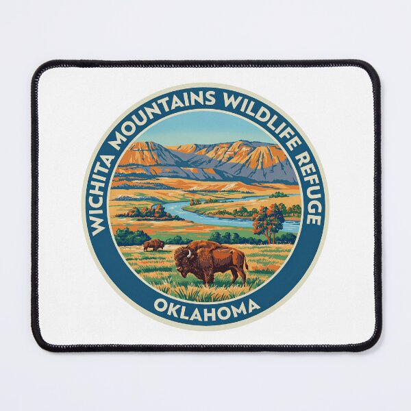 Item preview, Wichita Mountains Wildlife Refuge Oklahoma - Scenic Nature Travel Poster USA designed and sold by inkNext.