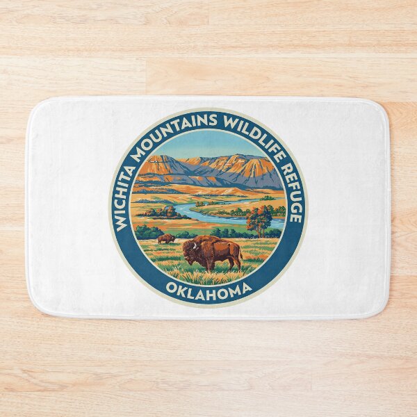 Item preview, Wichita Mountains Wildlife Refuge Oklahoma - Scenic Nature Travel Poster USA designed and sold by inkNext.