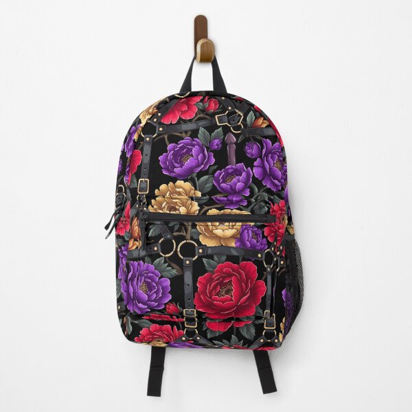 Item preview, Dark Floral Leather Harness Pattern – Gothic Peony & Rose Design designed and sold by ZhivanCrimson.