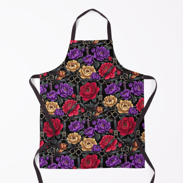 Item preview, Dark Floral Leather Harness Pattern – Gothic Peony & Rose Design designed and sold by ZhivanCrimson.