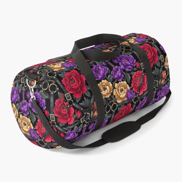 Item preview, Dark Floral Leather Harness Pattern – Gothic Peony & Rose Design designed and sold by ZhivanCrimson.