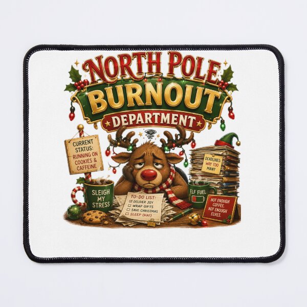 Item preview, North Pole Burnout Department | Funny Christmas Reindeer designed and sold by MotylekAnia.