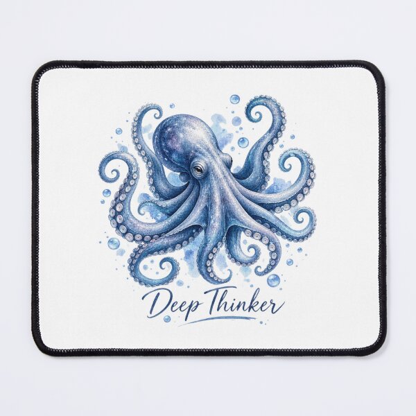 Item preview, Deep Thinker – Octopus Watercolor Ocean Aesthetic designed and sold by ColorNest Designs.