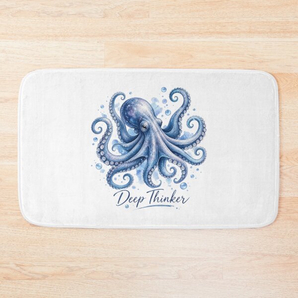 Item preview, Deep Thinker – Octopus Watercolor Ocean Aesthetic designed and sold by ColorNest Designs.