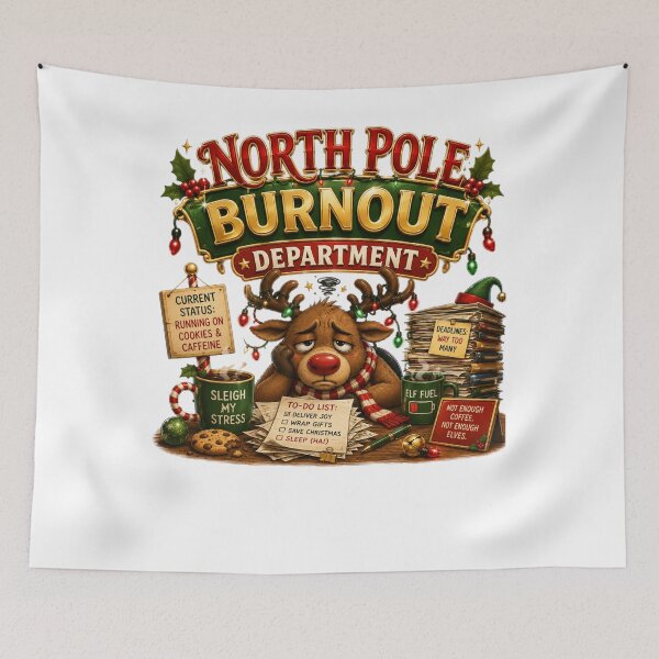 Item preview, North Pole Burnout Department | Funny Christmas Reindeer designed and sold by MotylekAnia.