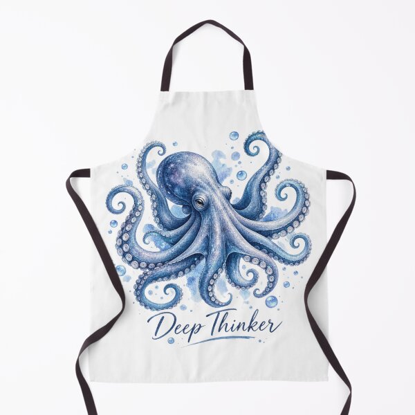 Item preview, Deep Thinker – Octopus Watercolor Ocean Aesthetic designed and sold by ColorNest Designs.