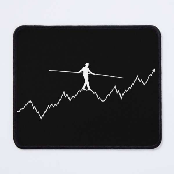 Item preview, Balance Your Ambition – Stock Market Tightrope Walker | Trading & Investing Minimalist Art designed and sold by PLUSHIWORLDtm.