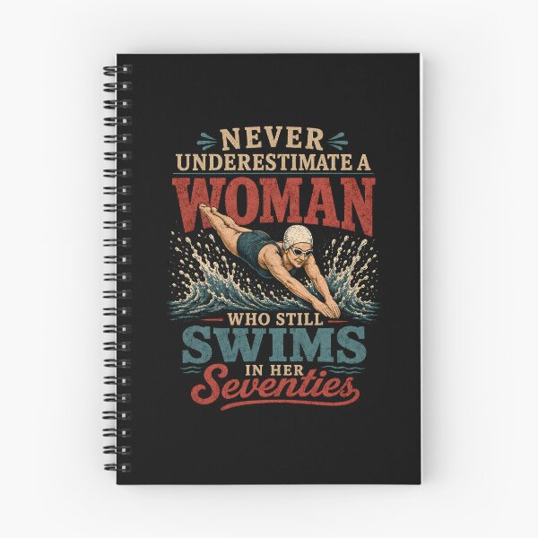 Item preview, Swimming Never Underestimate A Woman Swim in Her Seventies designed and sold by CelidaBonde.