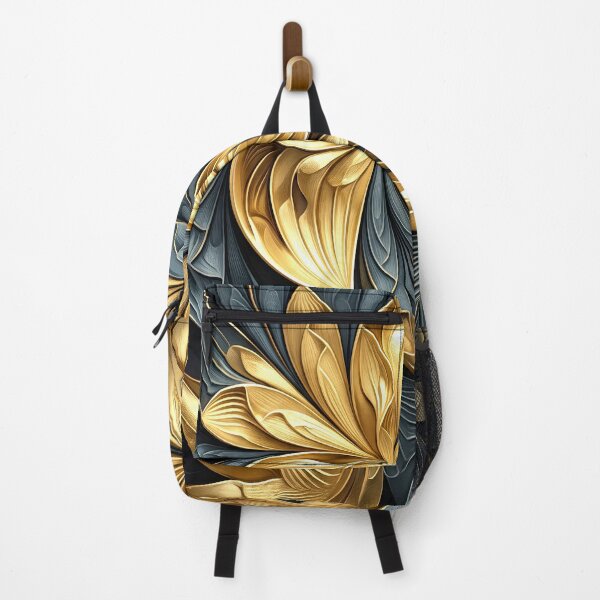Item preview, Elegant Gold and Blue-Black Floral Fractal designed and sold by Frackxion.
