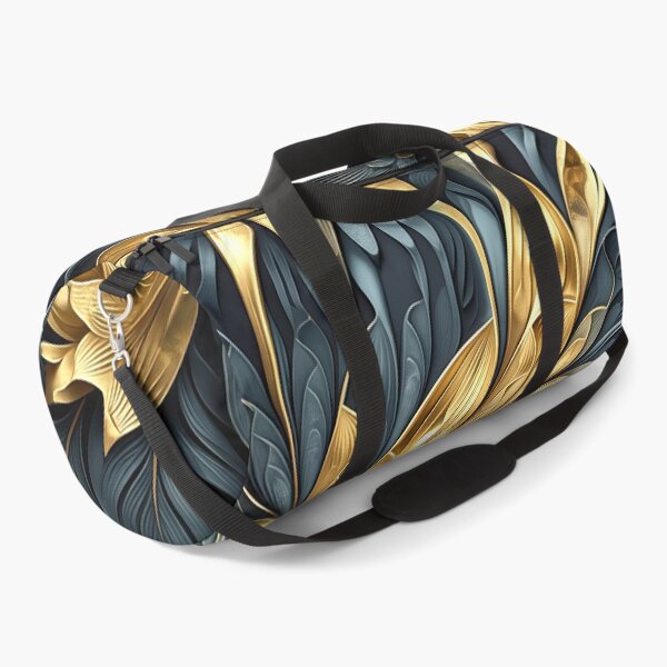 Item preview, Elegant Gold and Blue-Black Floral Fractal designed and sold by Frackxion.