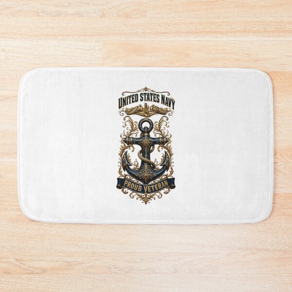 Item preview, Golden Dolphins & Deep Blue Honor: United States Navy Proud Veteran designed and sold by BlissBlvdShop.