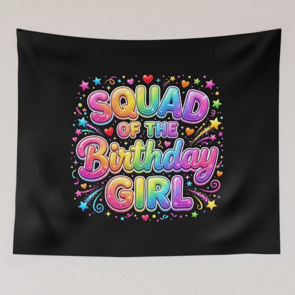 Item preview, Squad Of The Birthday Girl Group Celebration Party designed and sold by Doodleoub.
