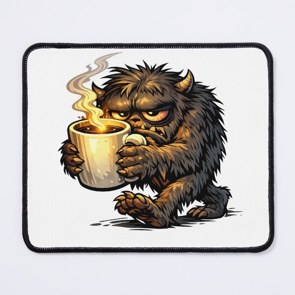 Item preview, grumpy coffee monster designed and sold by unom zinc.