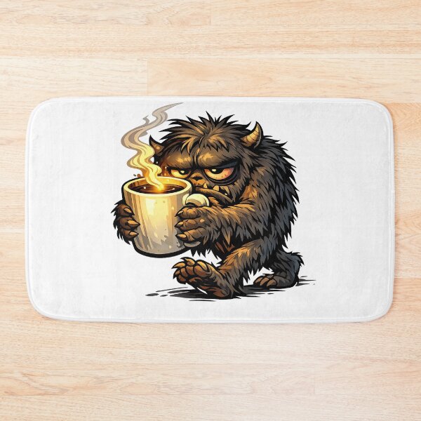 Item preview, grumpy coffee monster designed and sold by unom zinc.
