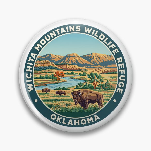 Item preview, Wichita Mountains Wildlife Refuge Oklahoma - Scenic Nature Travel Poster USA designed and sold by inkNext.