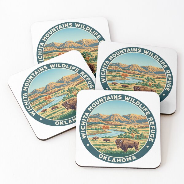 Item preview, Wichita Mountains Wildlife Refuge Oklahoma - Scenic Nature Travel Poster USA designed and sold by inkNext.