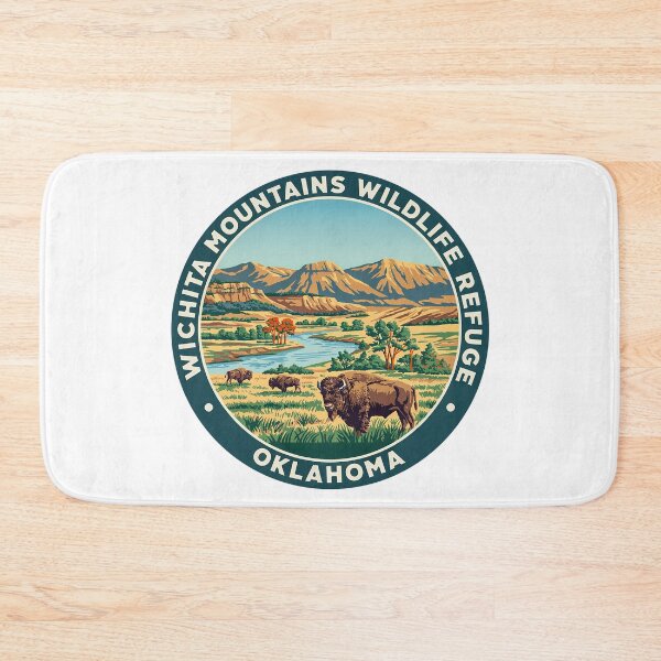 Item preview, Wichita Mountains Wildlife Refuge Oklahoma - Scenic Nature Travel Poster USA designed and sold by inkNext.