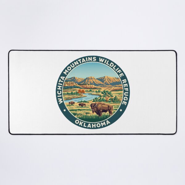 Item preview, Wichita Mountains Wildlife Refuge Oklahoma - Scenic Nature Travel Poster USA designed and sold by inkNext.