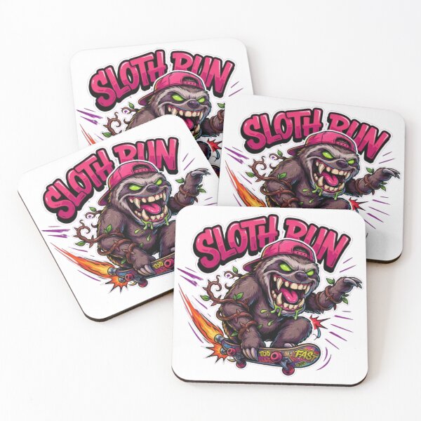 Item preview, Sloth Run Skateboard Monster Character designed and sold by smartlogo_factory.