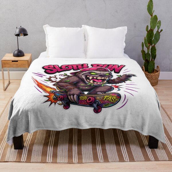 Item preview, Sloth Run Skateboard Monster Character designed and sold by TeeDesignMaster.