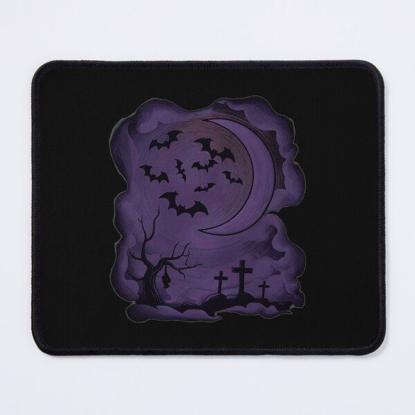 Item preview, Bats, graves, moonlit night designed and sold by Kirei-Lily.