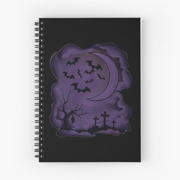 Item preview, Bats, graves, moonlit night designed and sold by Kirei-Lily.