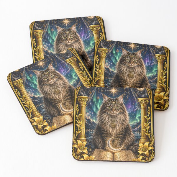 Item preview, The High Priestess Cat Tarot Card designed and sold by thirtyonestars.