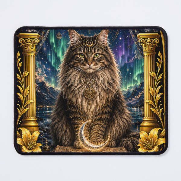 Item preview, The High Priestess Cat Tarot Card designed and sold by thirtyonestars.
