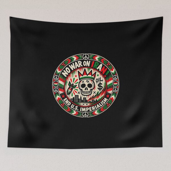 Item preview, No War on Iran! End U.S. Imperialism (Christmas Version) designed and sold by DIRTYDUNNZ.