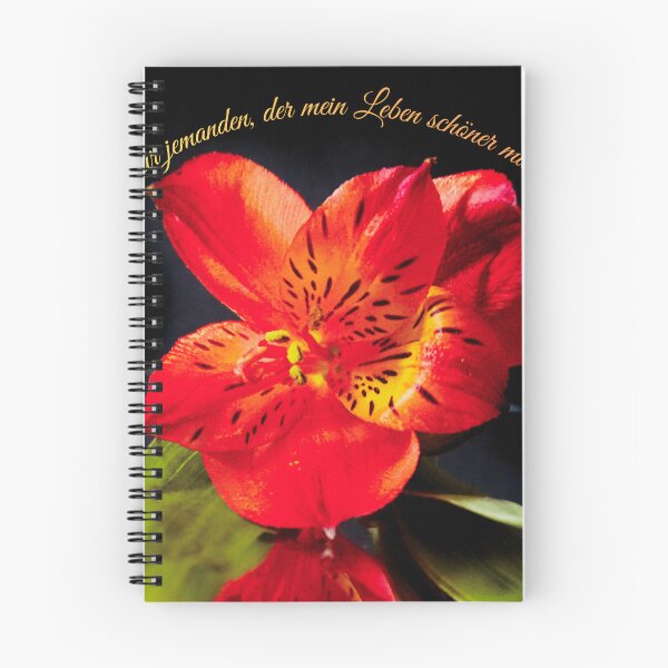 Item preview, For someone who makes my life more beautiful – Red Peruvian Lily quote designed and sold by Tammigrafie.