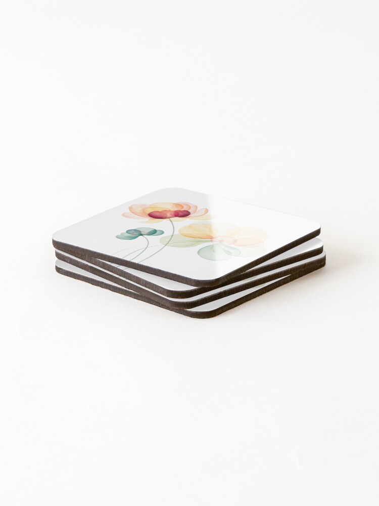 Thumbnail 4 of 5, Coasters (Set of 4), Spring Flowers designed and sold by ColorMeZen.