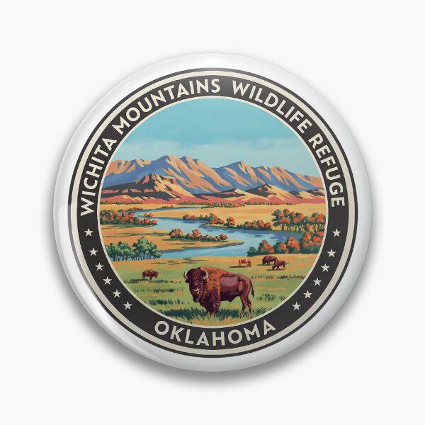 Item preview, Wichita Mountains Wildlife Refuge Oklahoma - Scenic Nature Travel Poster USA designed and sold by inkNext.