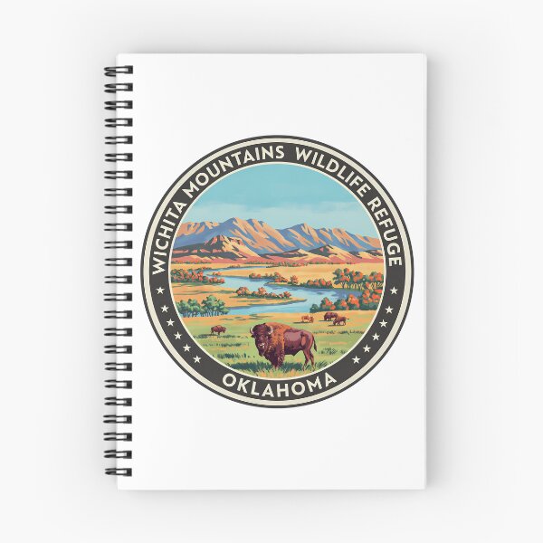 Item preview, Wichita Mountains Wildlife Refuge Oklahoma - Scenic Nature Travel Poster USA designed and sold by inkNext.