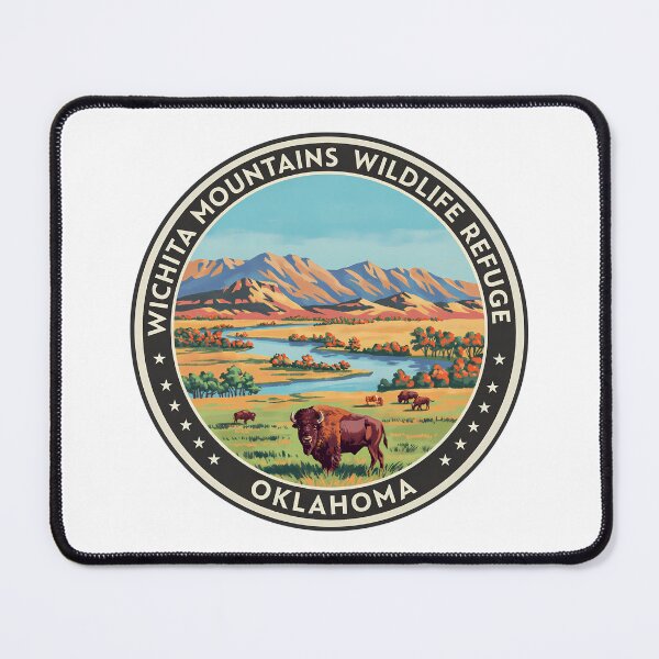 Item preview, Wichita Mountains Wildlife Refuge Oklahoma - Scenic Nature Travel Poster USA designed and sold by inkNext.
